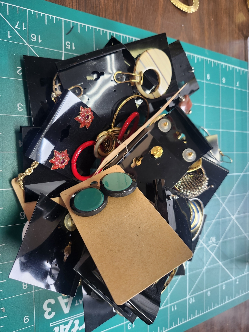 30 Pair Pierced Earrings Mostly Vintage , Resellers Lot